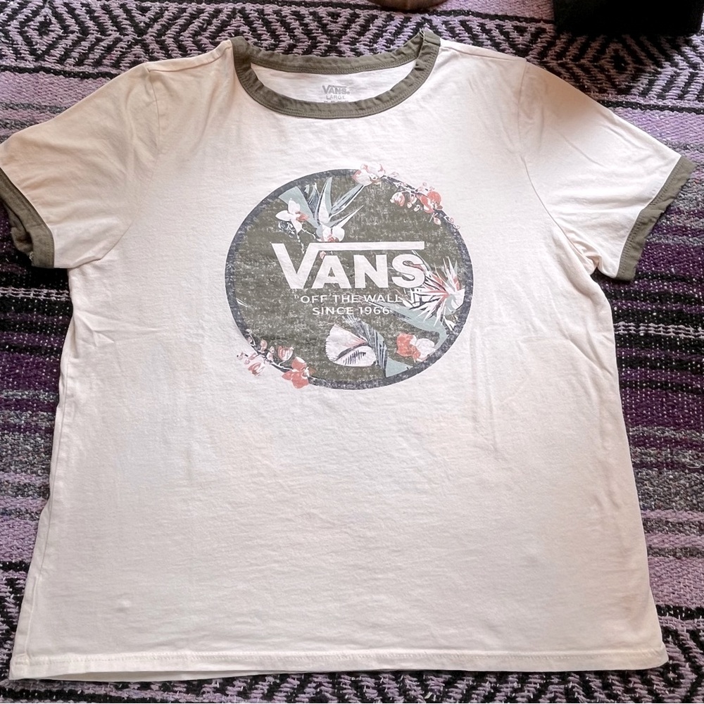 Vans Juniors Ringer Tee with Logo (L)